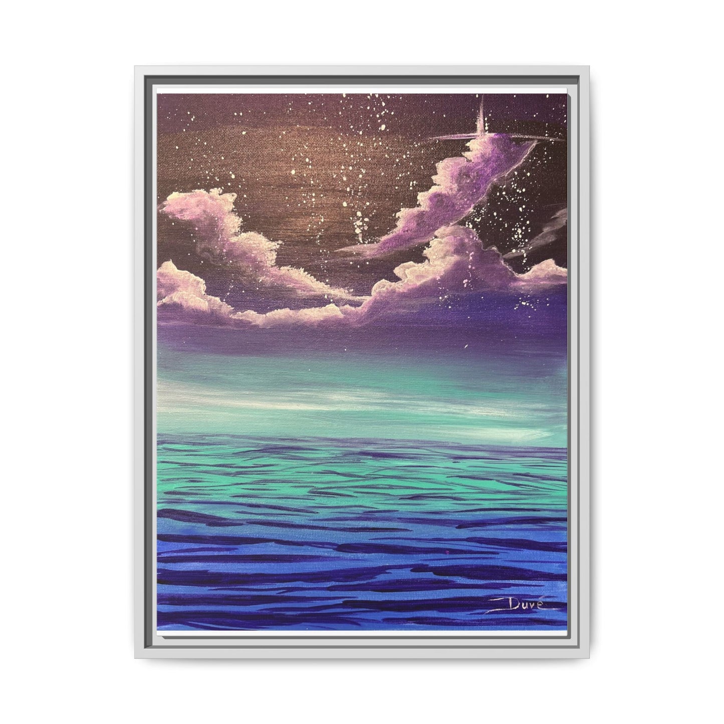 Night Sky Matte Canvas, Framed (Multi-color)