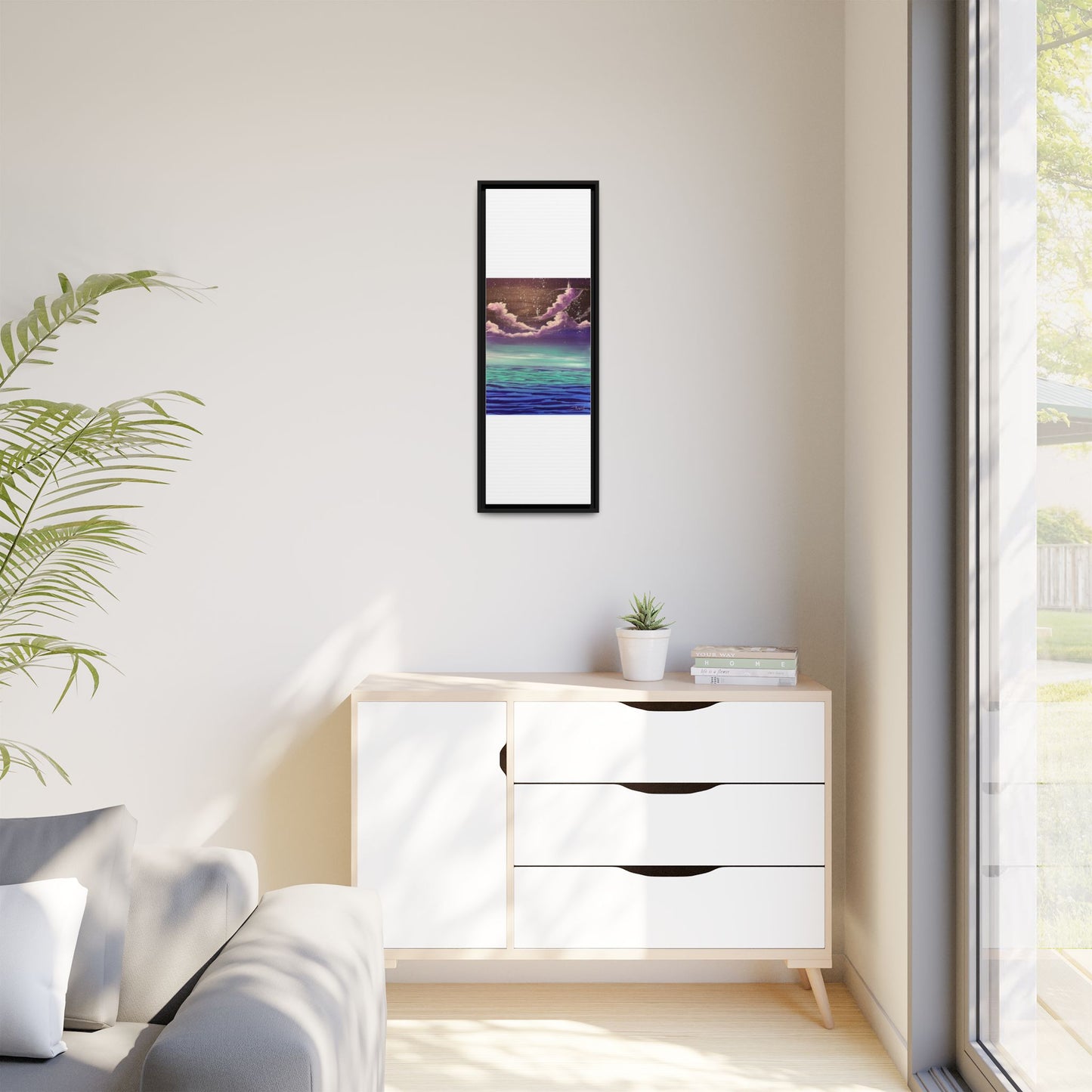 Night Sky Matte Canvas, Framed (Multi-color)