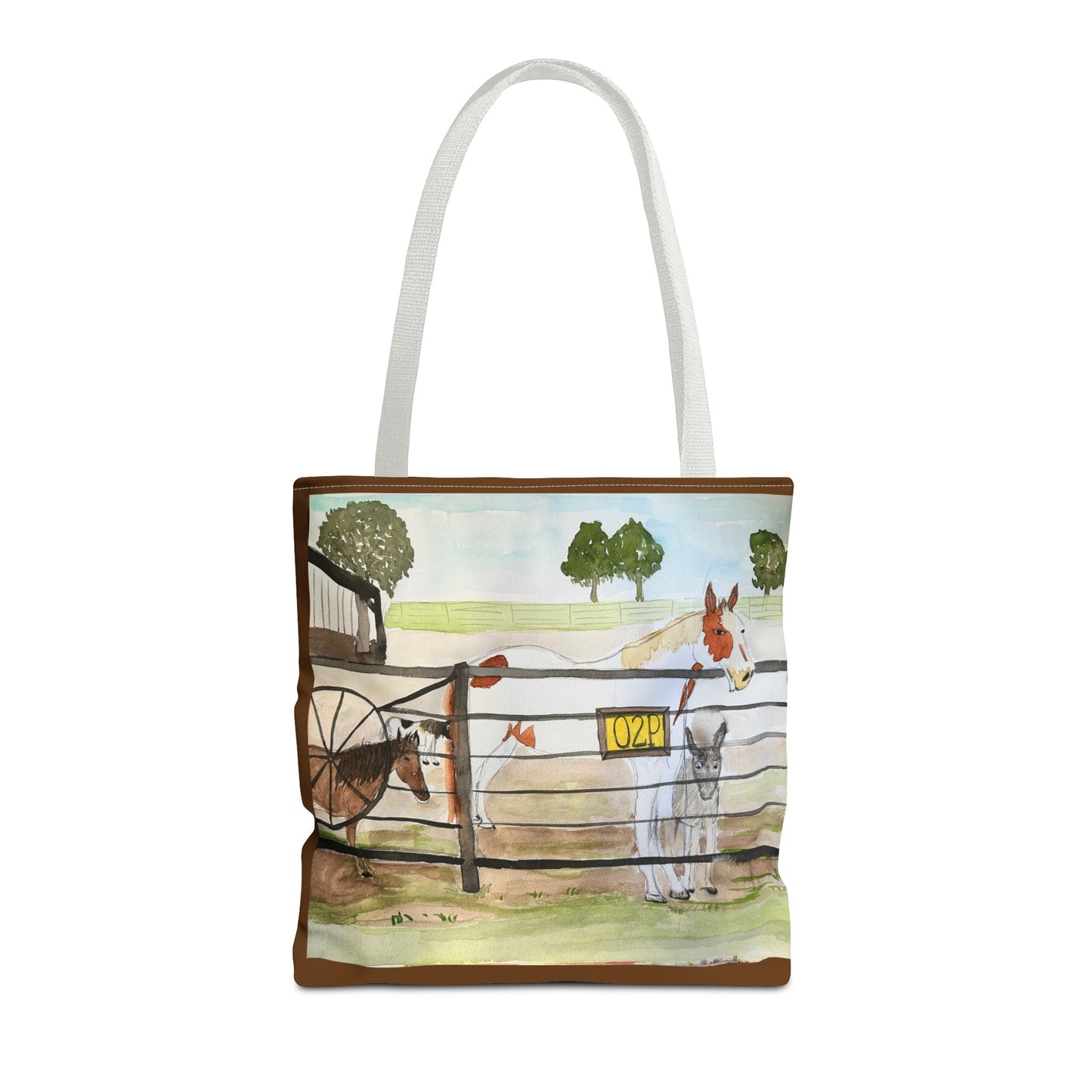 "Out 2 Pasture" Rescue Animal Ranch Tote Bag & Stable Scene Design