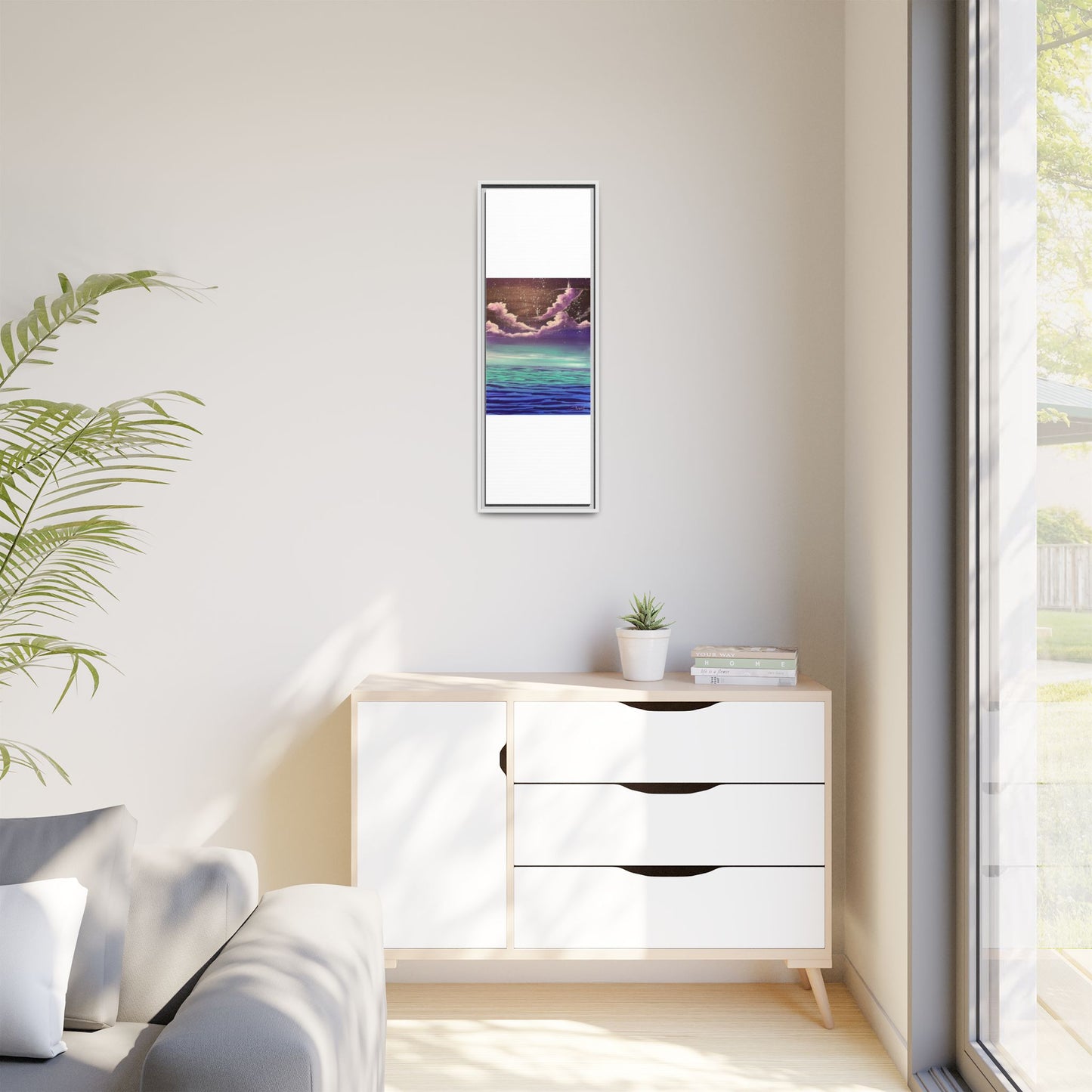 Night Sky Matte Canvas, Framed (Multi-color)
