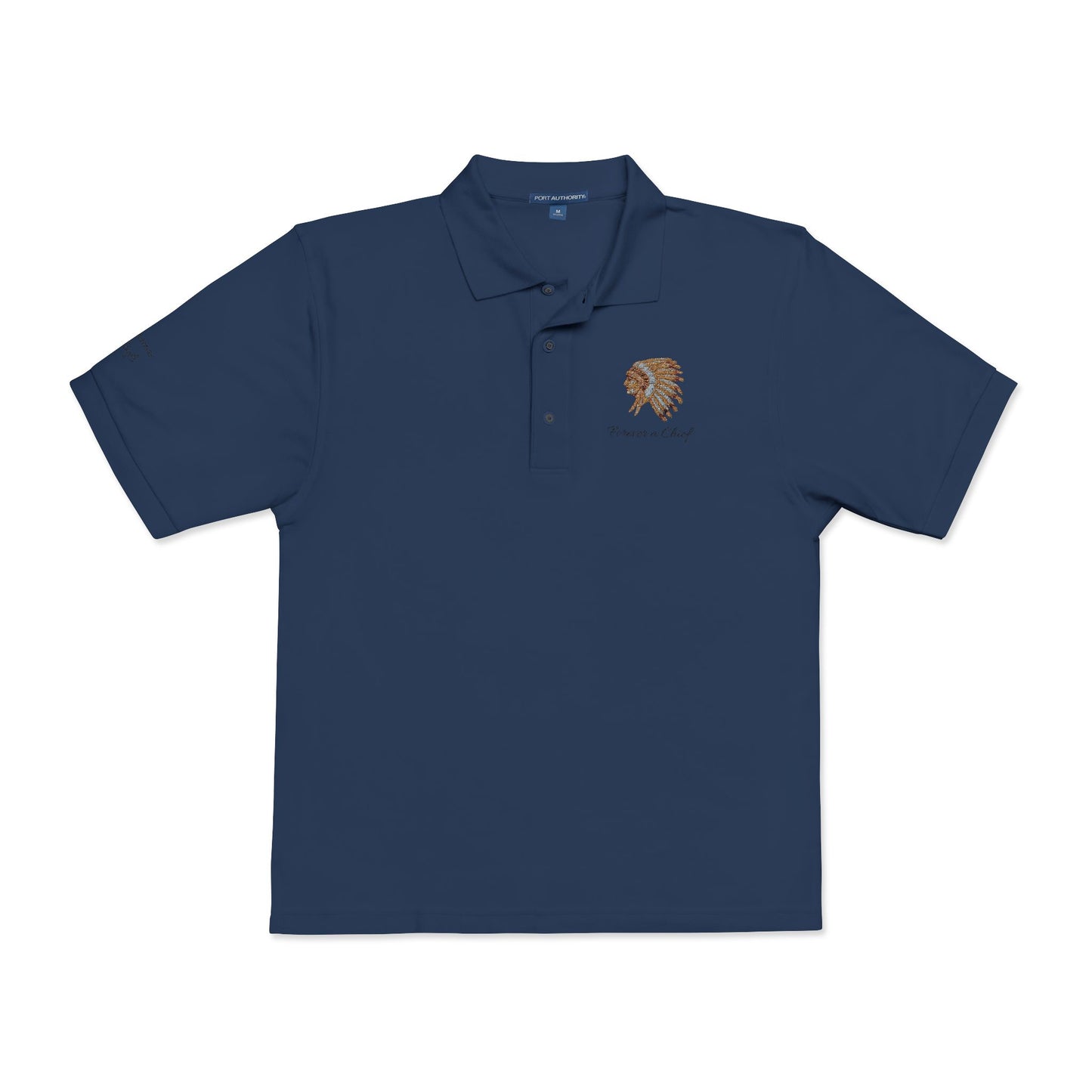 Forever a Saranac Chief - Stylish Unisex Embroidered Polo Shirt - Perfect for Casual Outings, Gift for Friends, Summer Events, Father's Day & Workwear