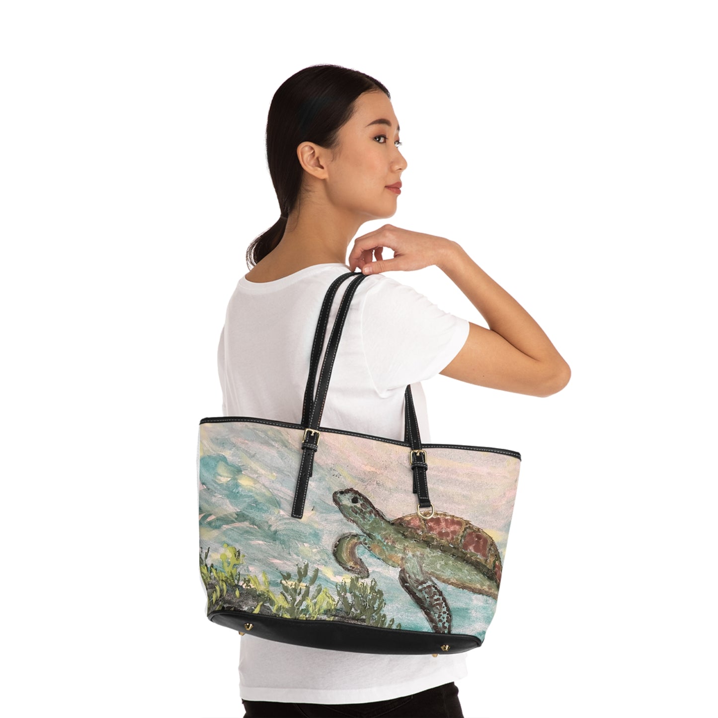 Sea Turtle PU Leather Shoulder Bag