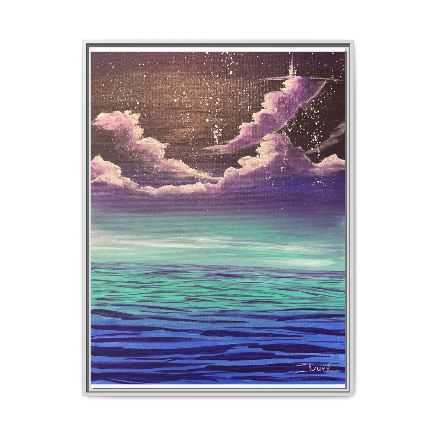 Night Sky Matte Canvas, Framed (Multi-color)