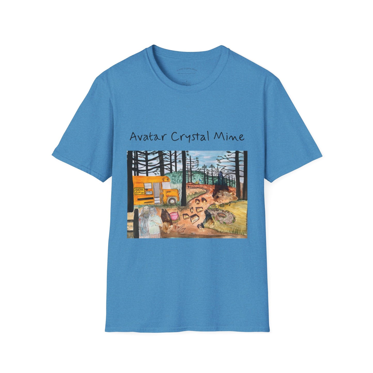 "Avatar Crystal Mine" Mother Nature-Inspired Graphic Tee, Cozy Casual Style for Nature Lovers, Perfect Gift for Earth Day, Hiking, Camping, and Everyday Wear