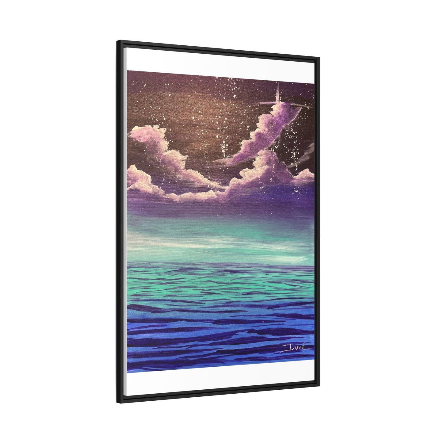 Night Sky Matte Canvas, Framed (Multi-color)