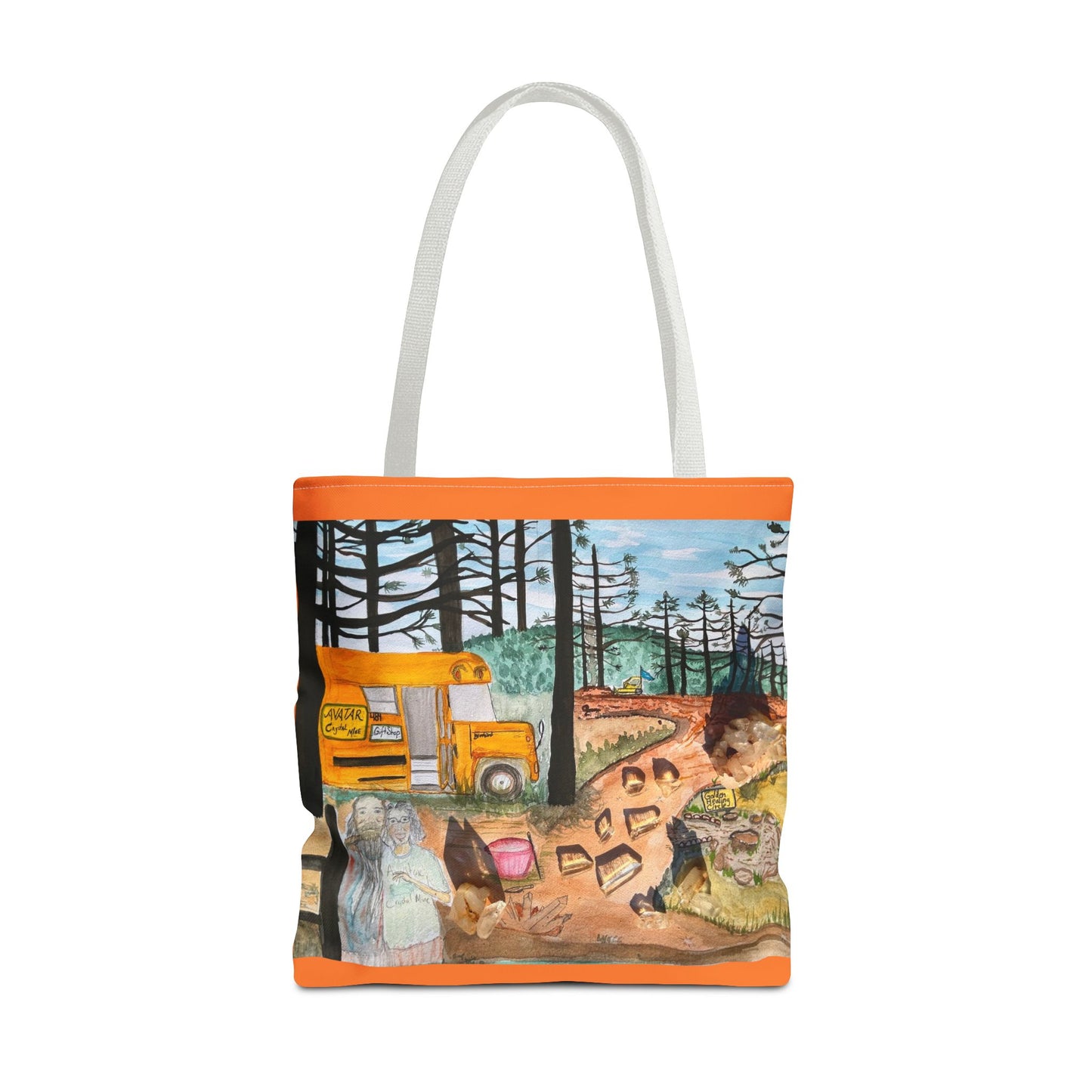 "Avatar Crystal Mine" Scenic Nature Tote Bag, Eco-Friendly Canvas Bag, Artsy Shopper’s Companion, Perfect Gift for Nature Lovers, Boho Style