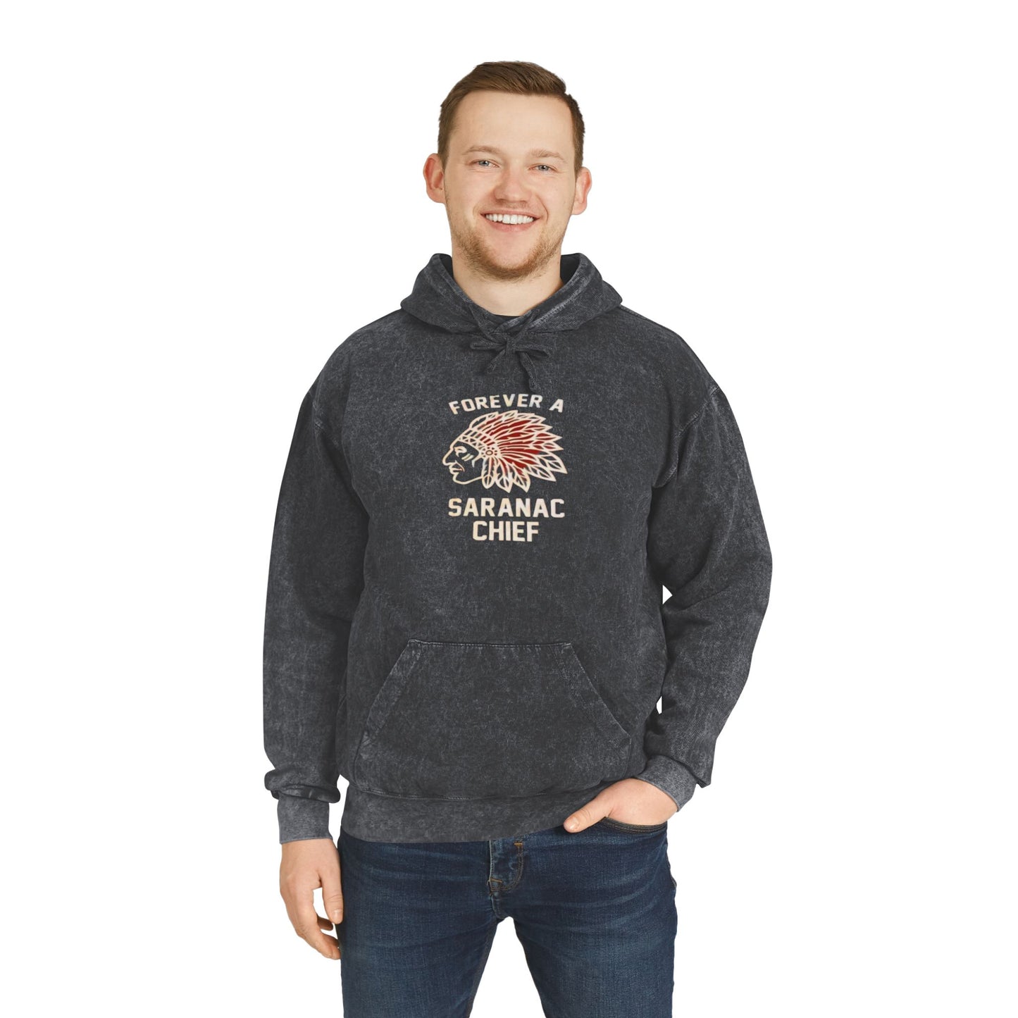 Forever a Saranac Chief Unisex Mineral Wash Hoodie