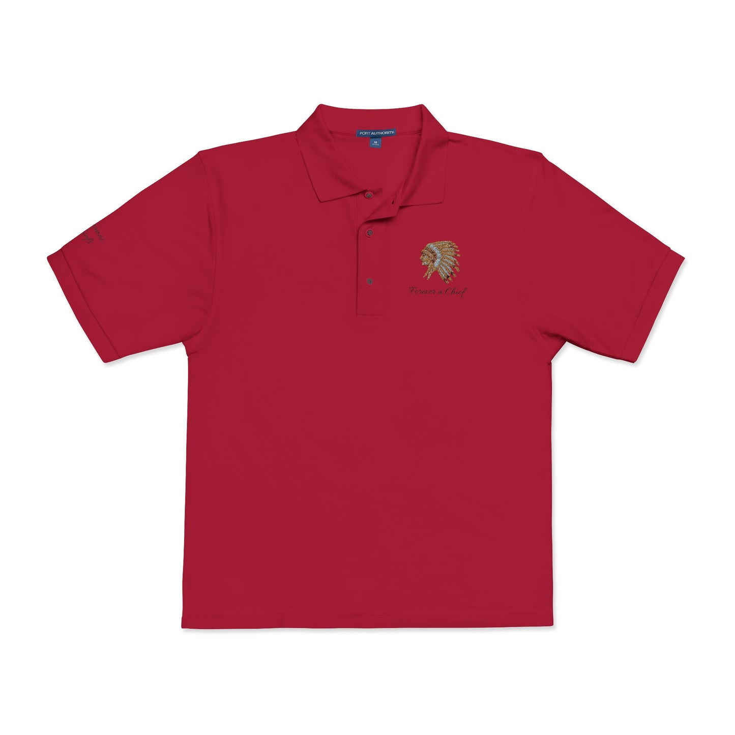 Forever a Saranac Chief - Stylish Unisex Embroidered Polo Shirt - Perfect for Casual Outings, Gift for Friends, Summer Events, Father's Day & Workwear