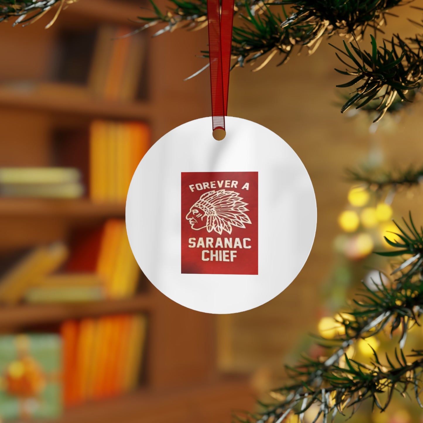 Forever a Saranac Chief Metal Ornaments