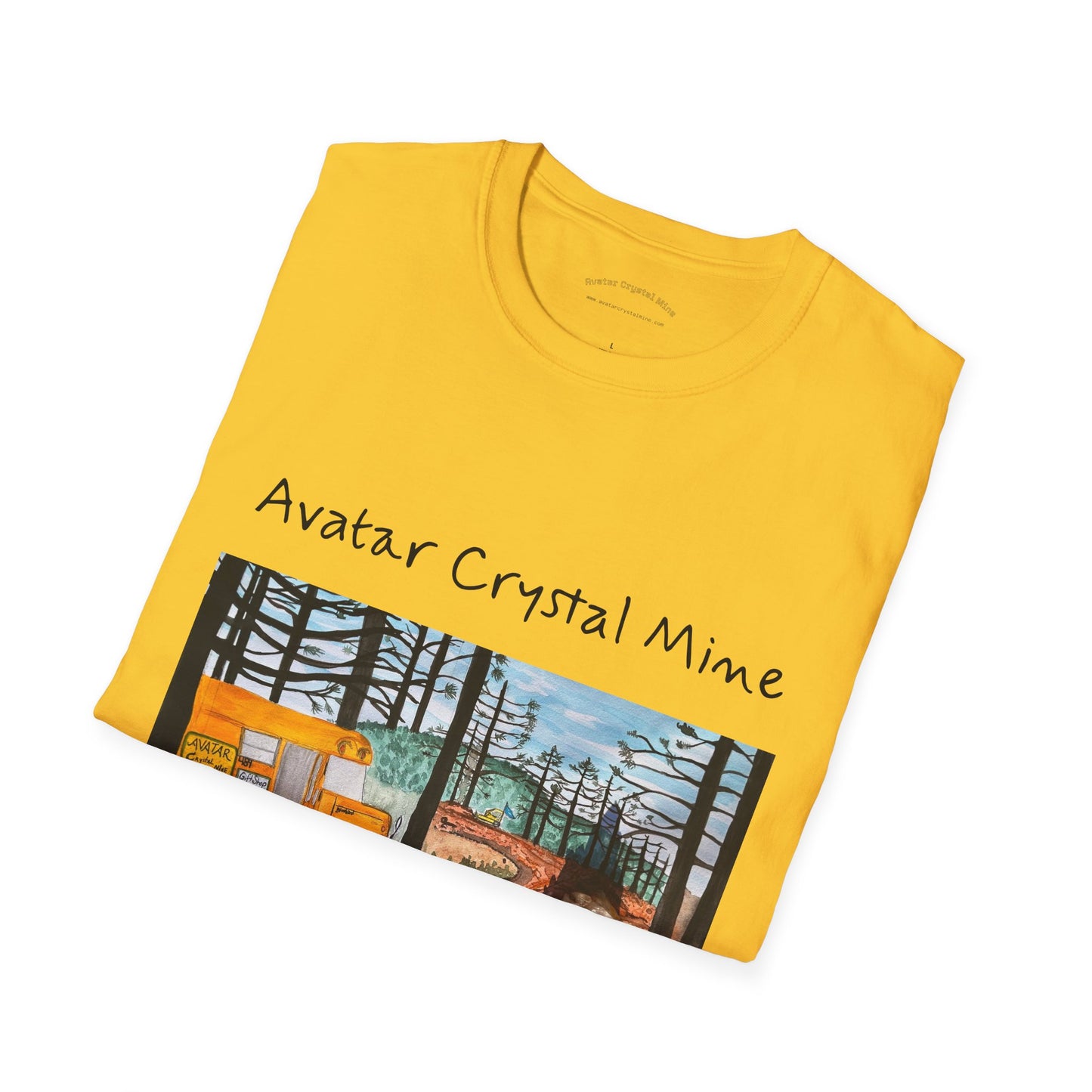 "Avatar Crystal Mine" Mother Nature-Inspired Graphic Tee, Cozy Casual Style for Nature Lovers, Perfect Gift for Earth Day, Hiking, Camping, and Everyday Wear