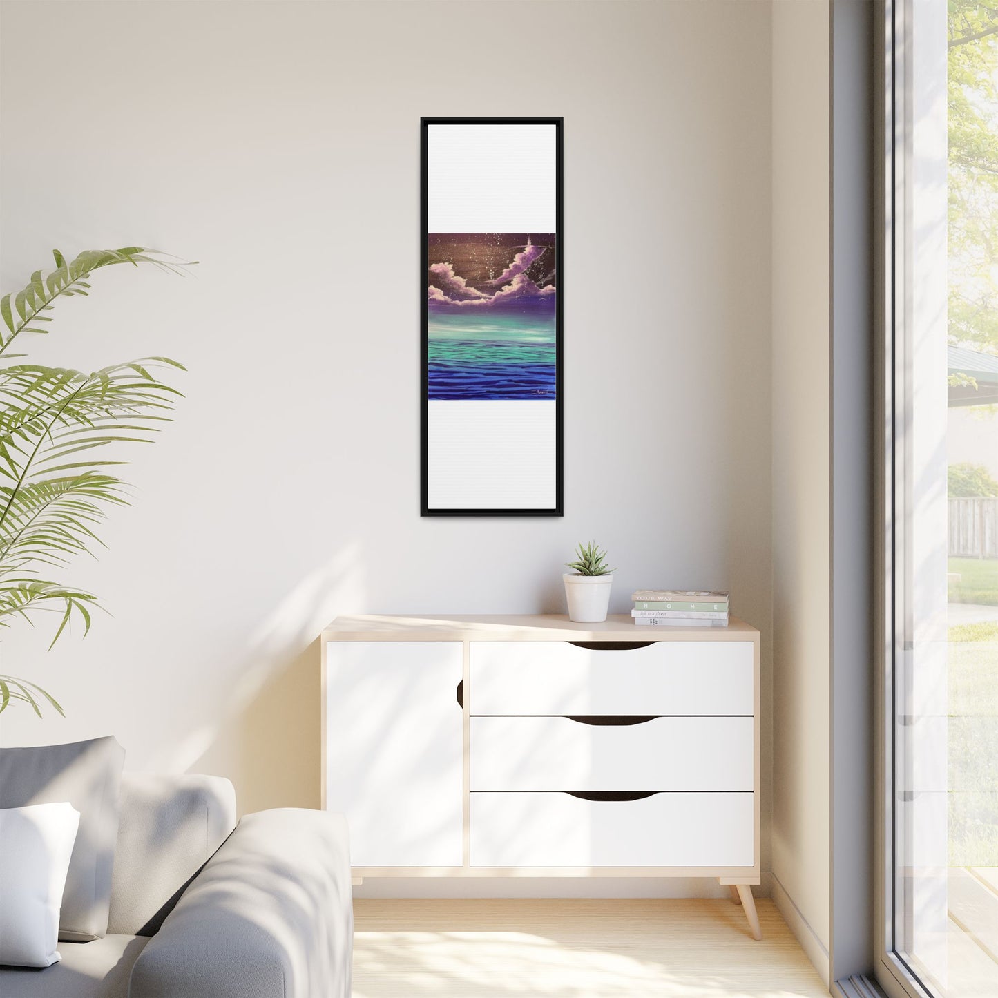 Night Sky Matte Canvas, Framed (Multi-color)