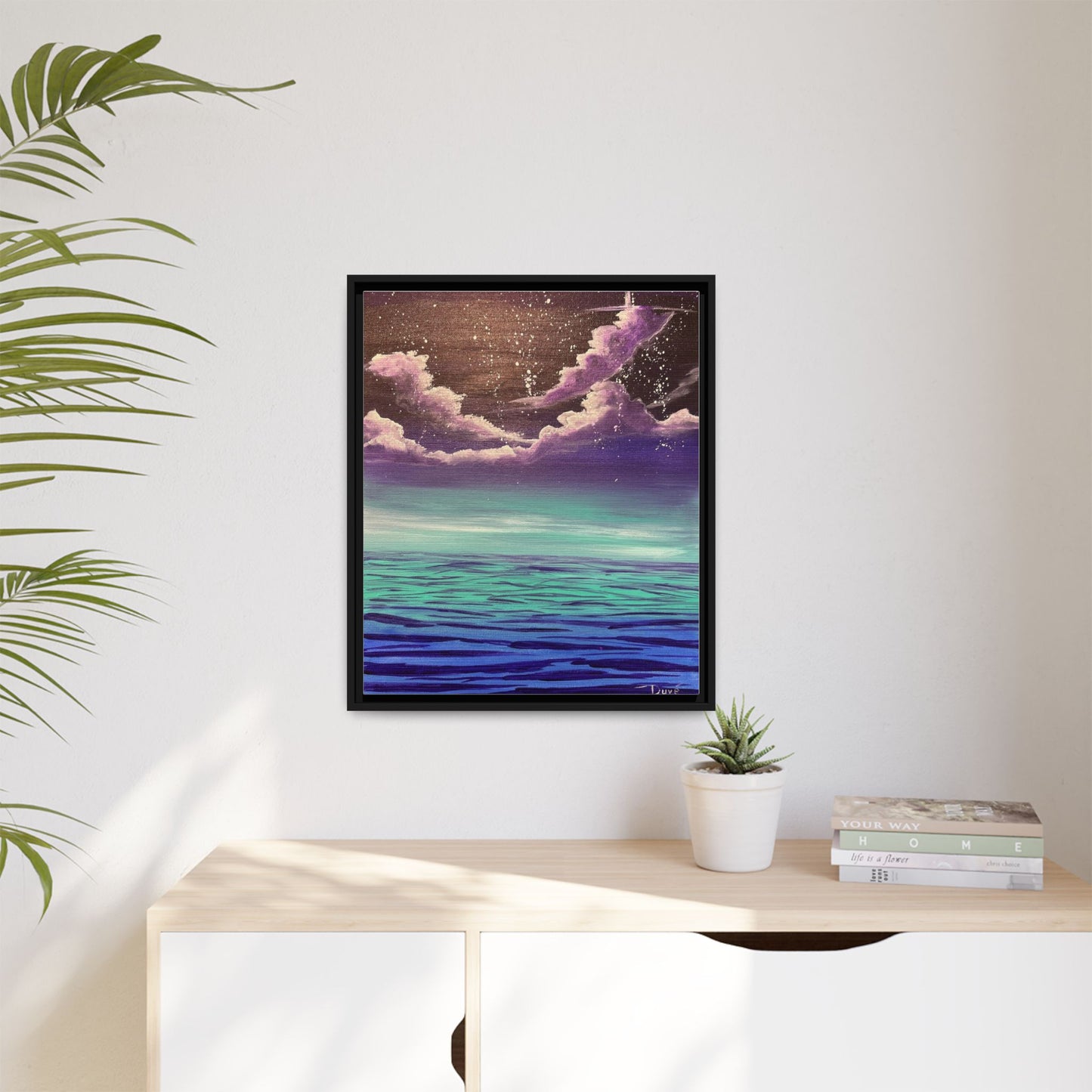 Night Sky Matte Canvas, Framed (Multi-color)