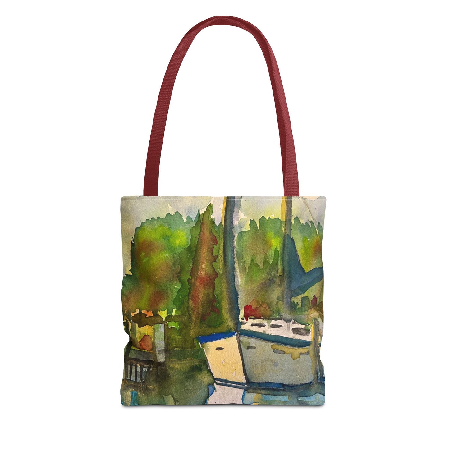 "Time to Sail Free" Watercolor Sailboat Tote Bag | Nautical Beach Bag, Bohemian Shopper, Eco-Friendly Canvas, Gift for Sailors, Summer Essentials
