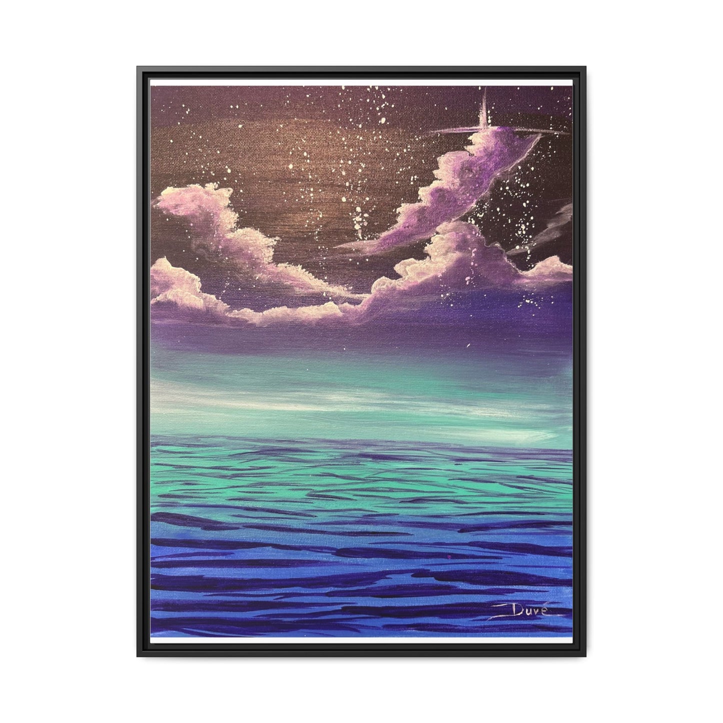 Night Sky Matte Canvas, Framed (Multi-color)