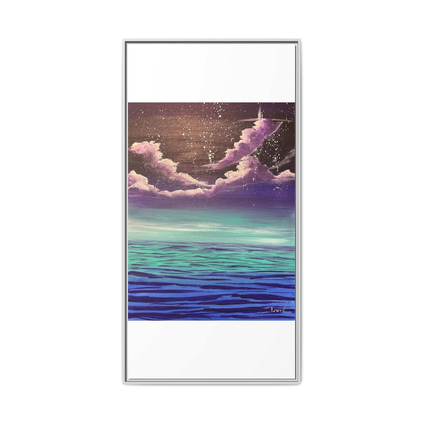 Night Sky Matte Canvas, Framed (Multi-color)