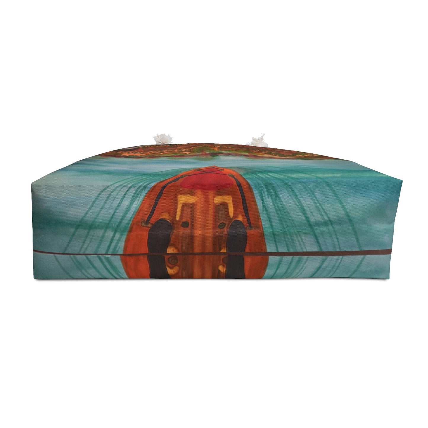 Serene "Kayak in Hill Country" Weekender Bag - Watercolor Boat Design for Adventurers