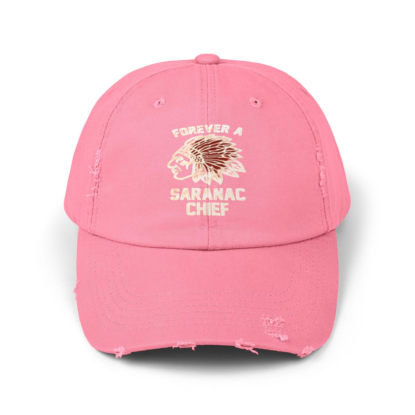 Forever a Saranac Chief Unisex Distressed Cap