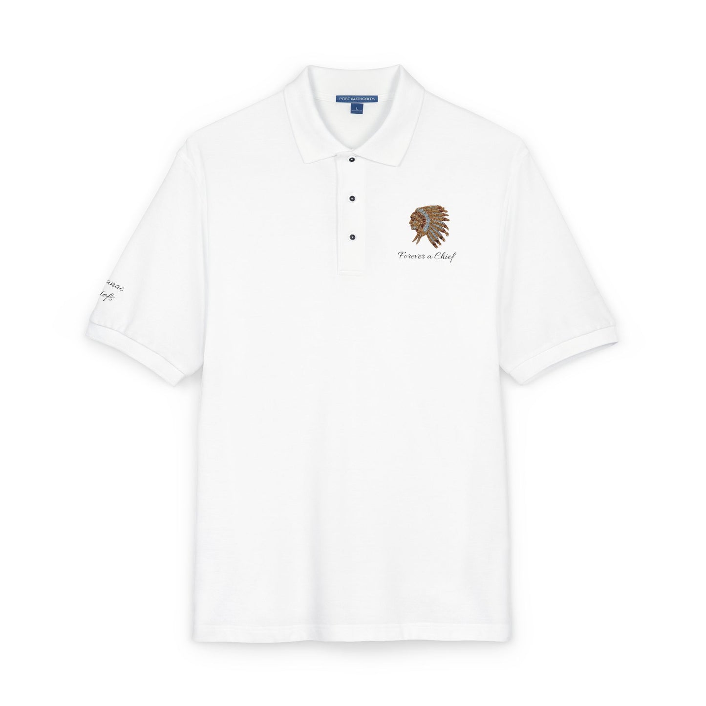 Forever a Saranac Chief - Stylish Unisex Embroidered Polo Shirt - Perfect for Casual Outings, Gift for Friends, Summer Events, Father's Day & Workwear
