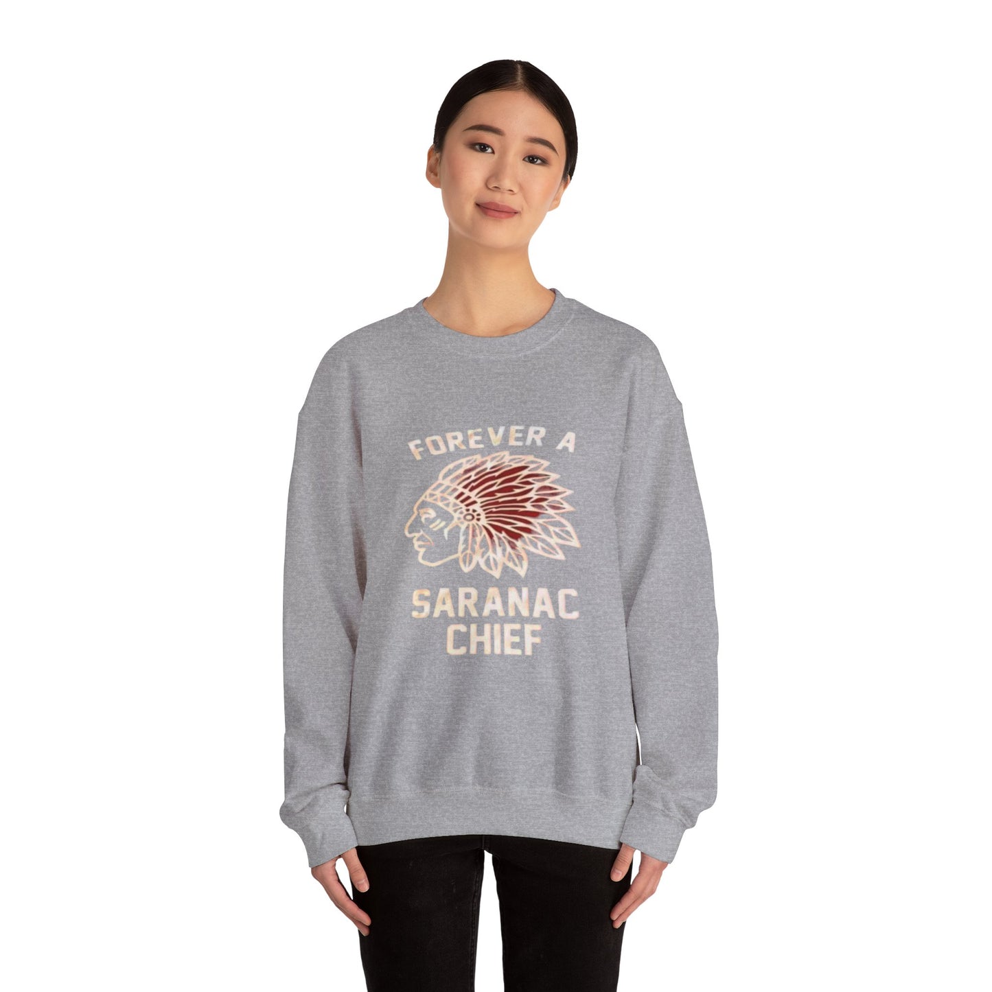 Forever a Saranac Chief Unisex Heavy Blend™ Crewneck Sweatshirt