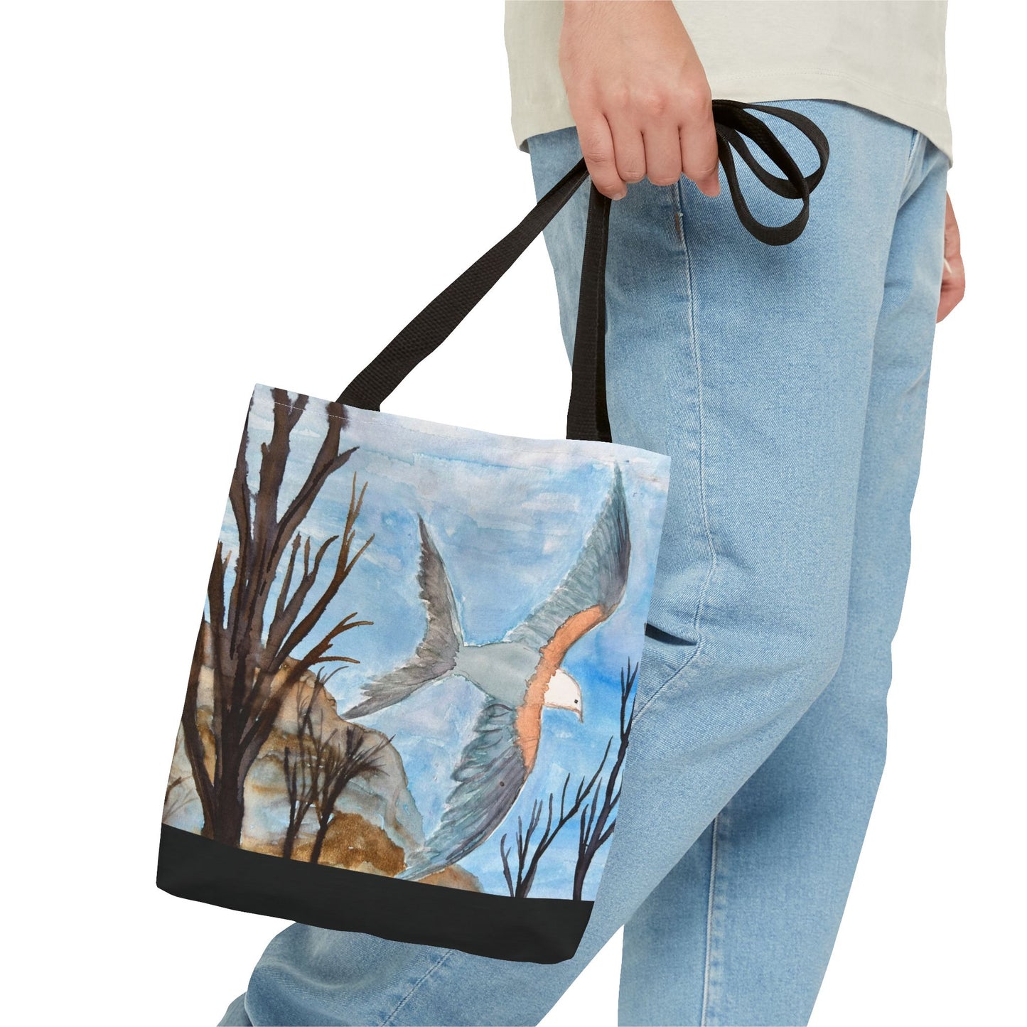 Elegant Bird Design Tote Bag, Nature Lover's Gift, Eco-Friendly Shopping Bag, Unique Art Tote, Everyday Carryall Bag