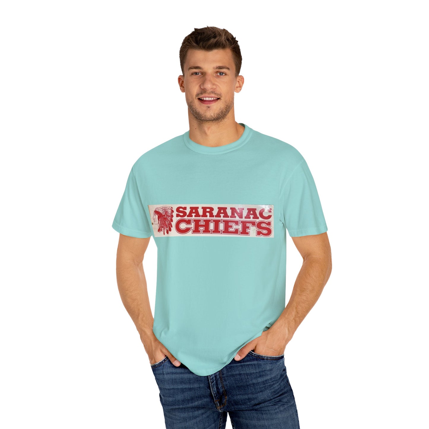 Vintage Garment-Dyed T-shirt "Forever a Saranac Chief"
