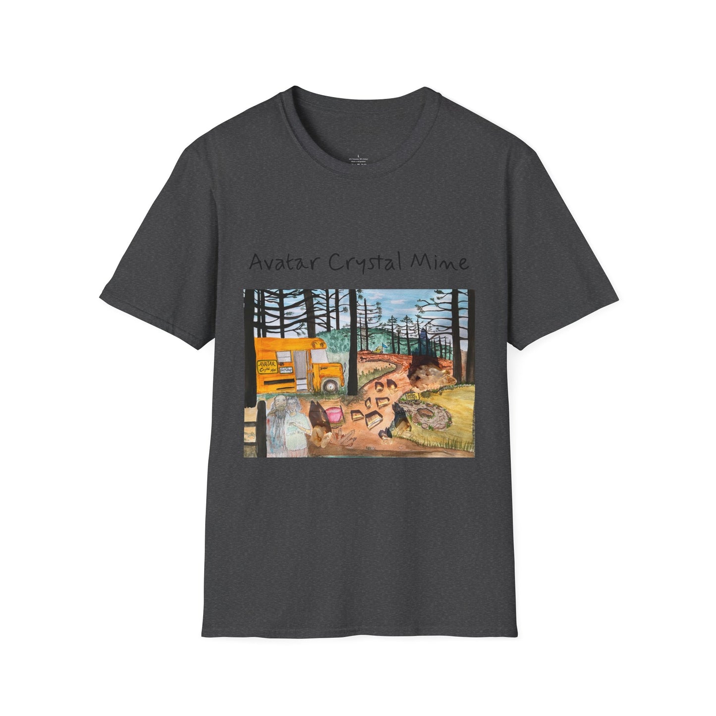 "Avatar Crystal Mine" Mother Nature-Inspired Graphic Tee, Cozy Casual Style for Nature Lovers, Perfect Gift for Earth Day, Hiking, Camping, and Everyday Wear