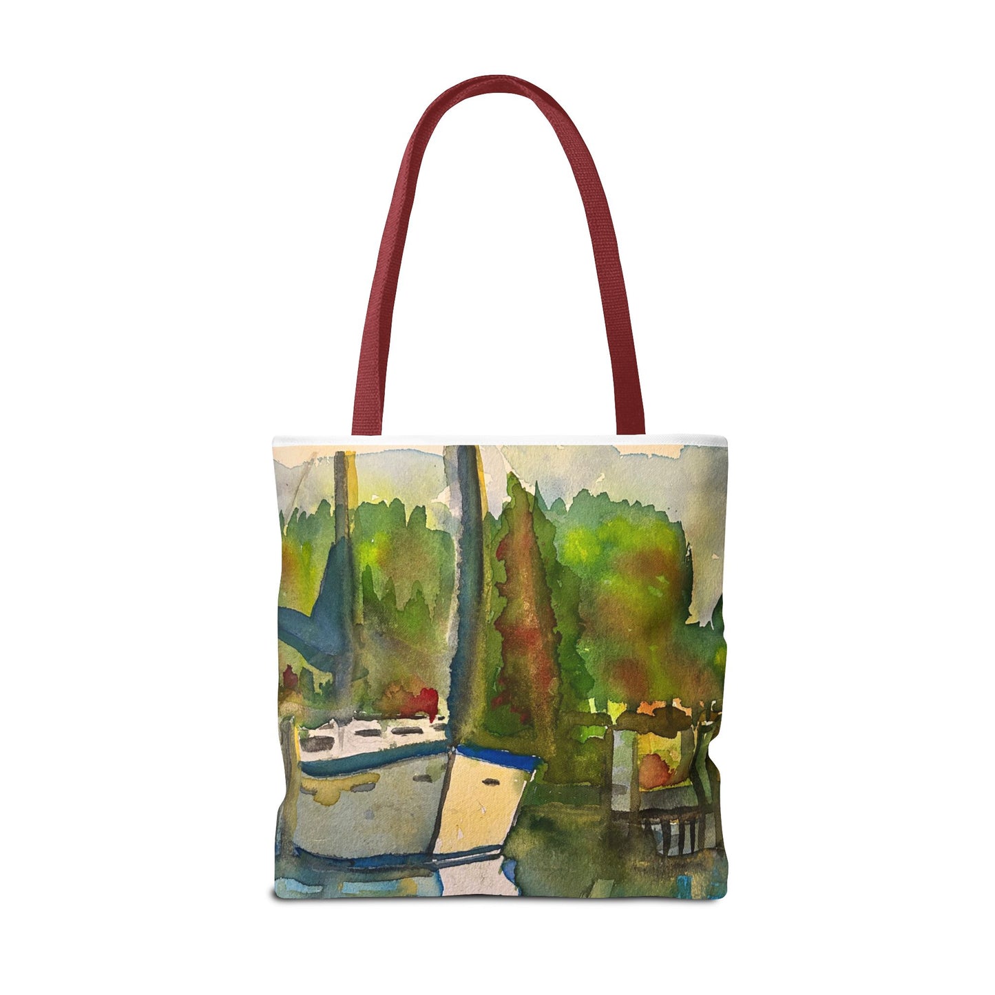 "Time to Sail Free" Watercolor Sailboat Tote Bag | Nautical Beach Bag, Bohemian Shopper, Eco-Friendly Canvas, Gift for Sailors, Summer Essentials