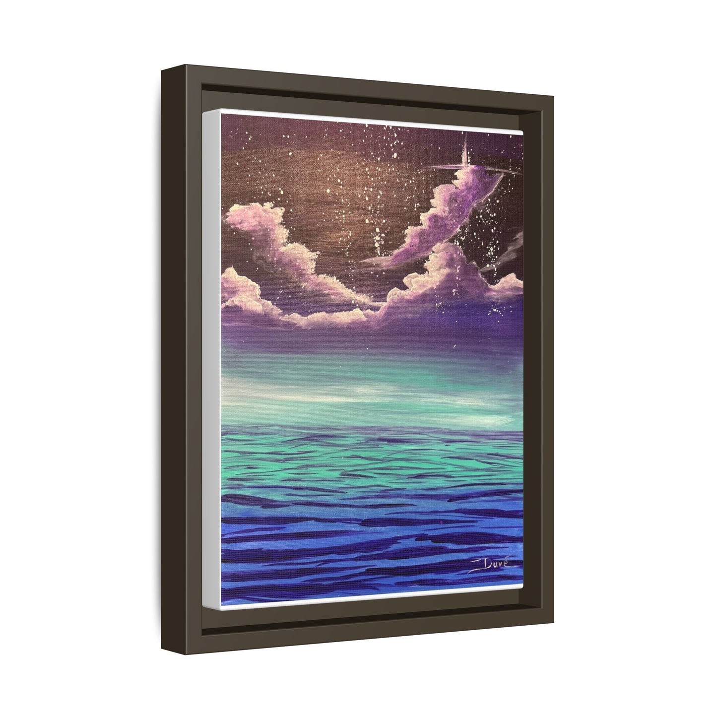 Night Sky Matte Canvas, Framed (Multi-color)