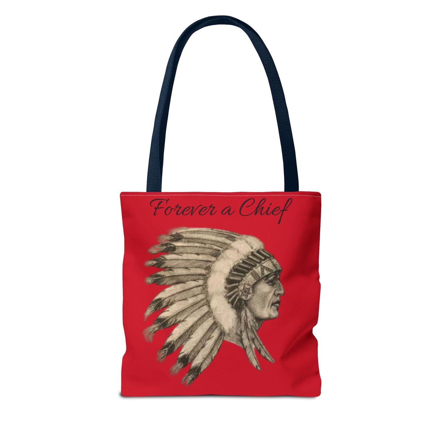 Forever a Chief Tote Bag, School Spirit Bag, Red Tote for Students, Eco-Friendly Shopping Bag, College Travel Tote