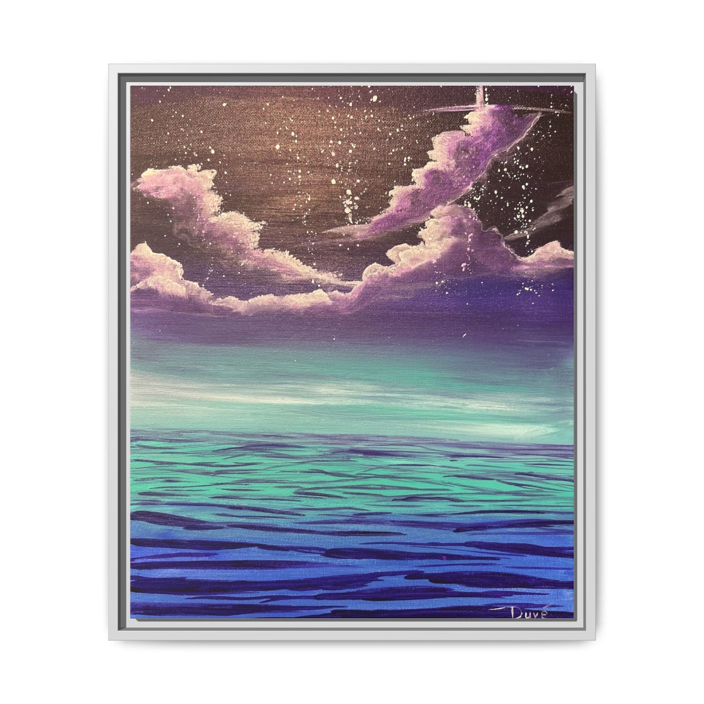 Night Sky Matte Canvas, Framed (Multi-color)
