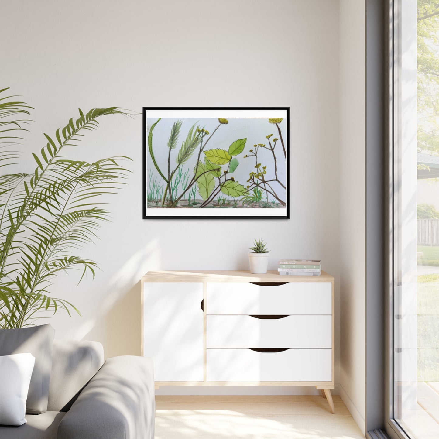 Wildflower Matte Canvas, Black Frame