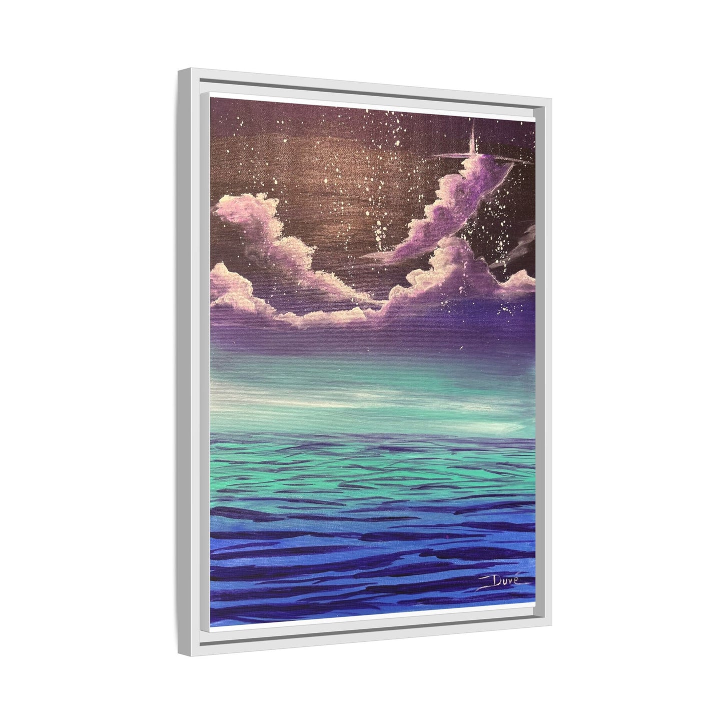 Night Sky Matte Canvas, Framed (Multi-color)