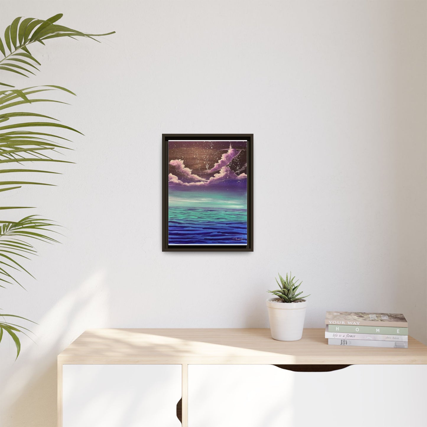 Night Sky Matte Canvas, Framed (Multi-color)