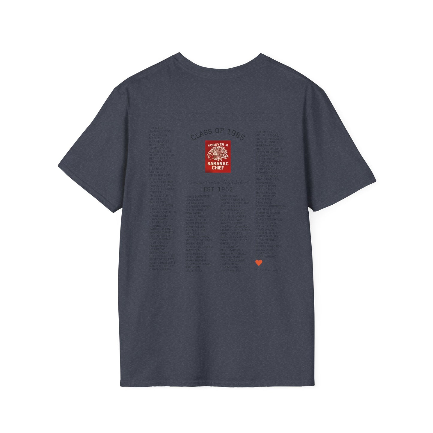 Saranac Chiefs Class of '85 Reunion Unisex T-Shirt - Nostalgic College Tee, Class of 1985 Spirit Wear, Forever a Chief Apparel, Vintage Fan Top