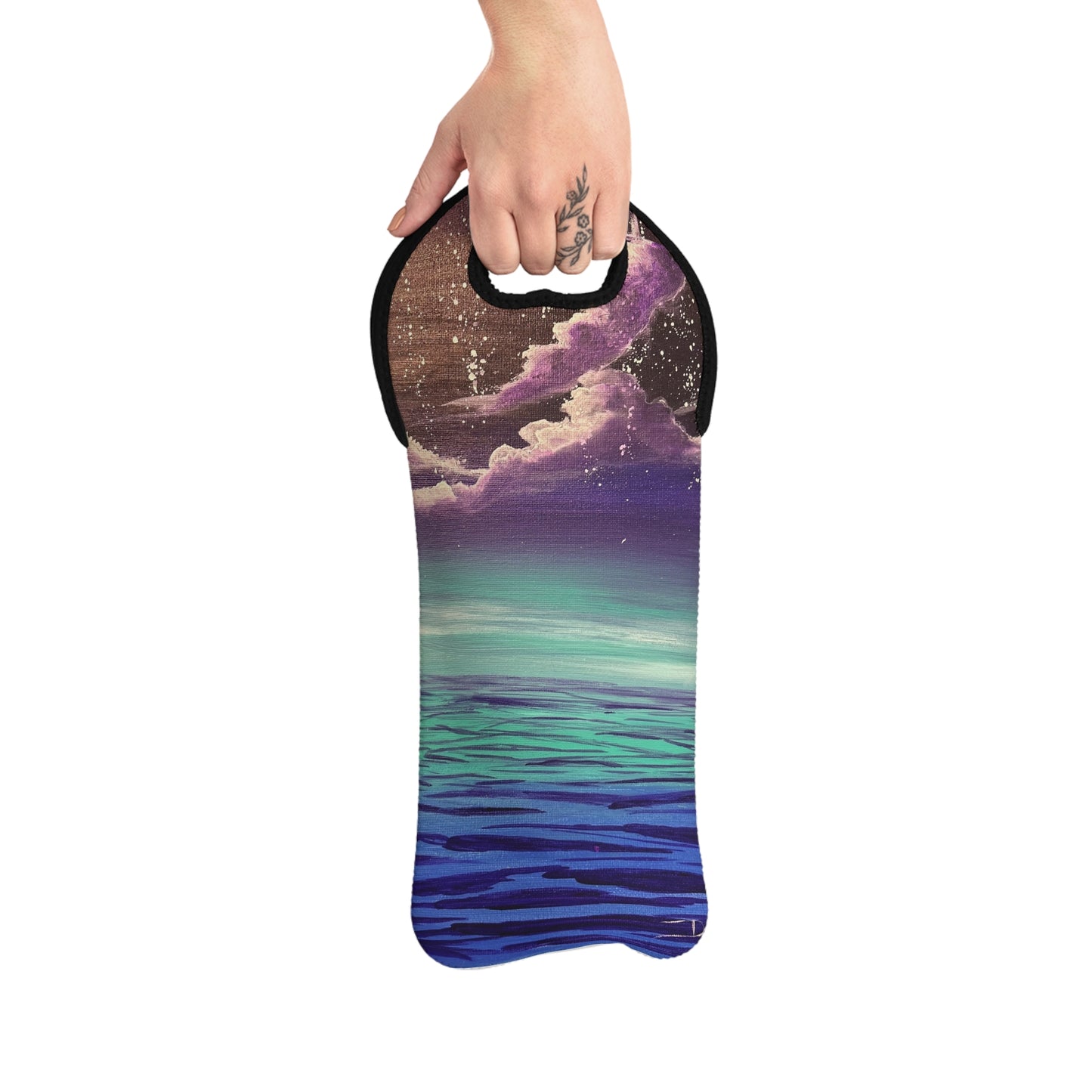 Tote Bag Night Sky with Star Bright Wine Tote Bag