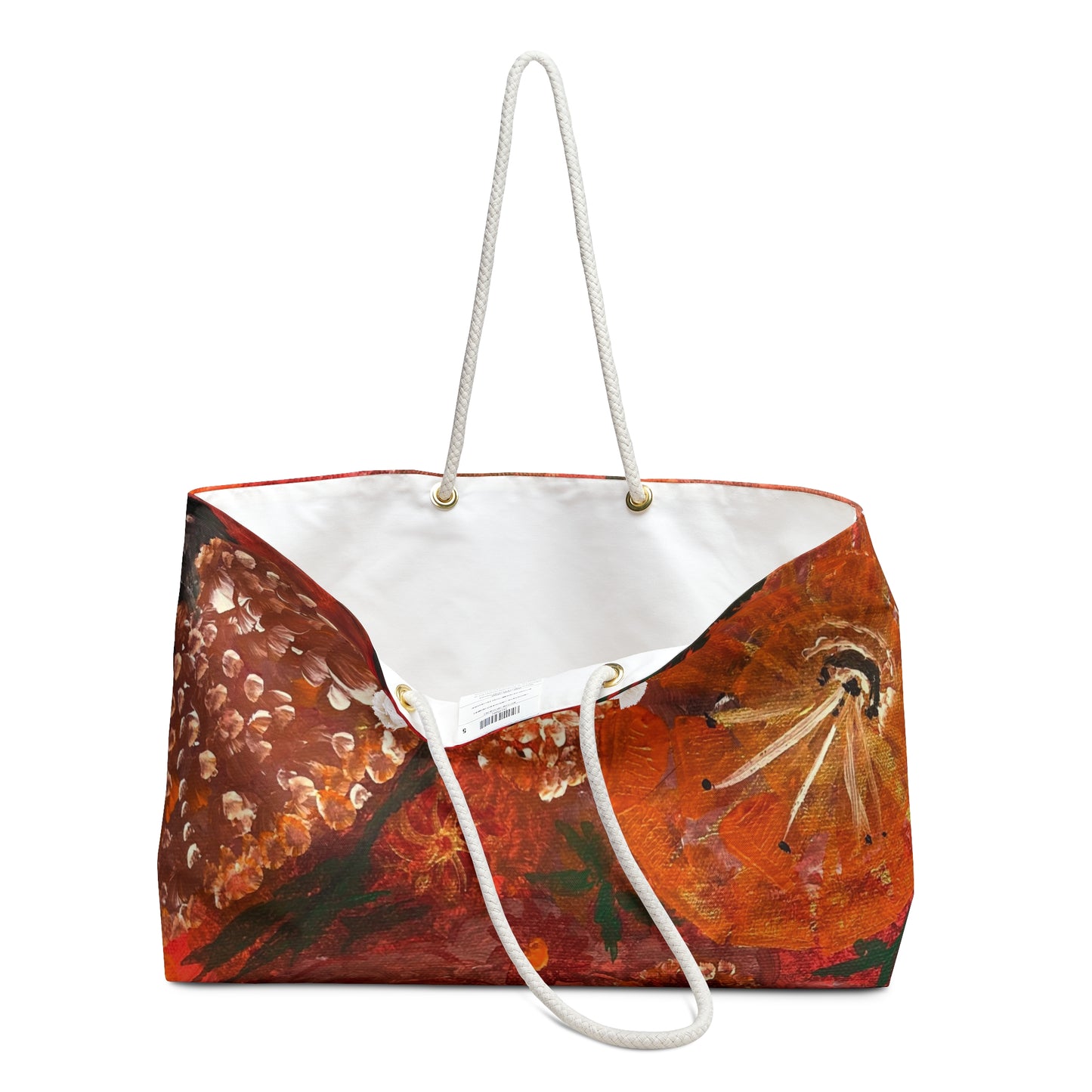 Weekender Bag - Flower Burst Bright Red and Orange