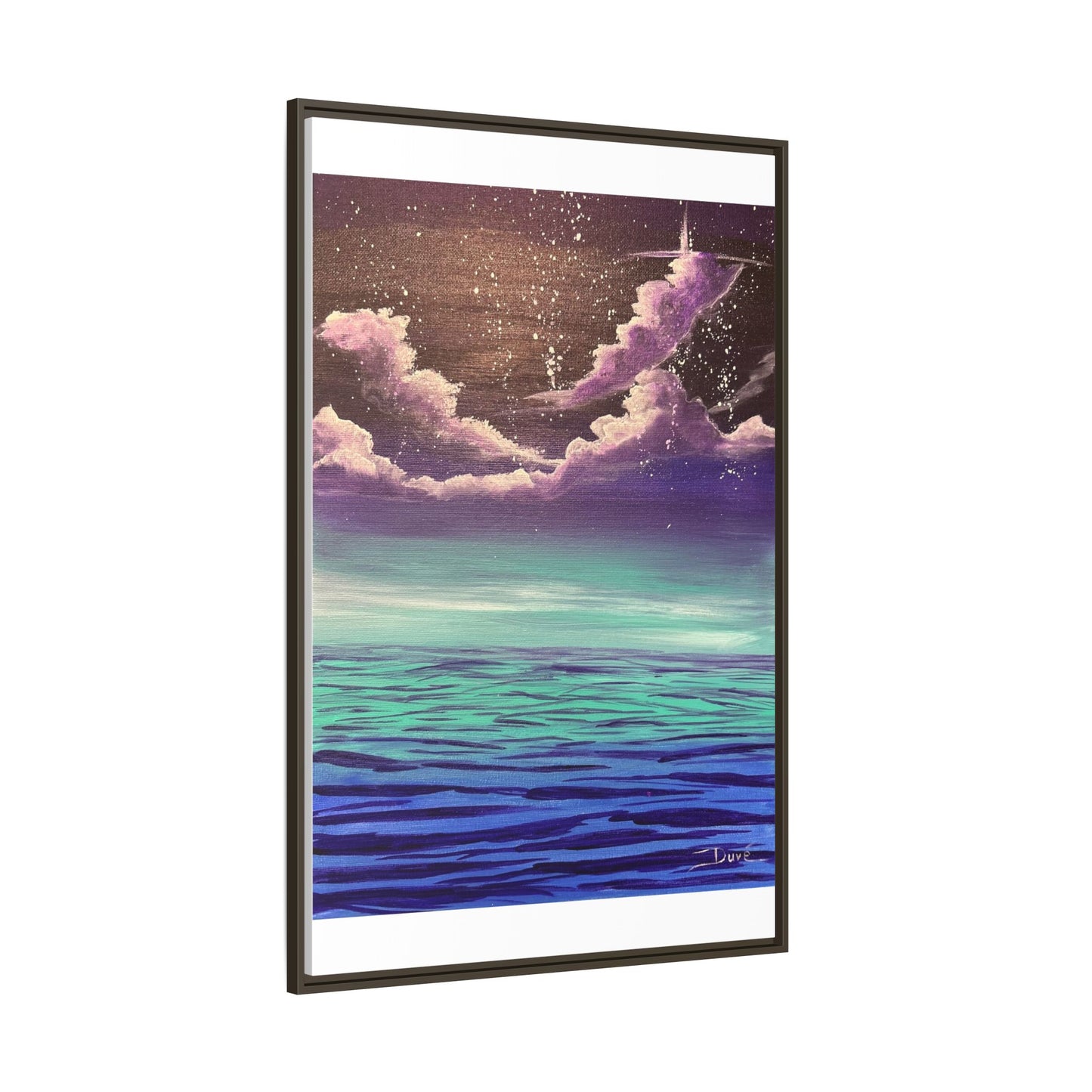 Night Sky Matte Canvas, Framed (Multi-color)