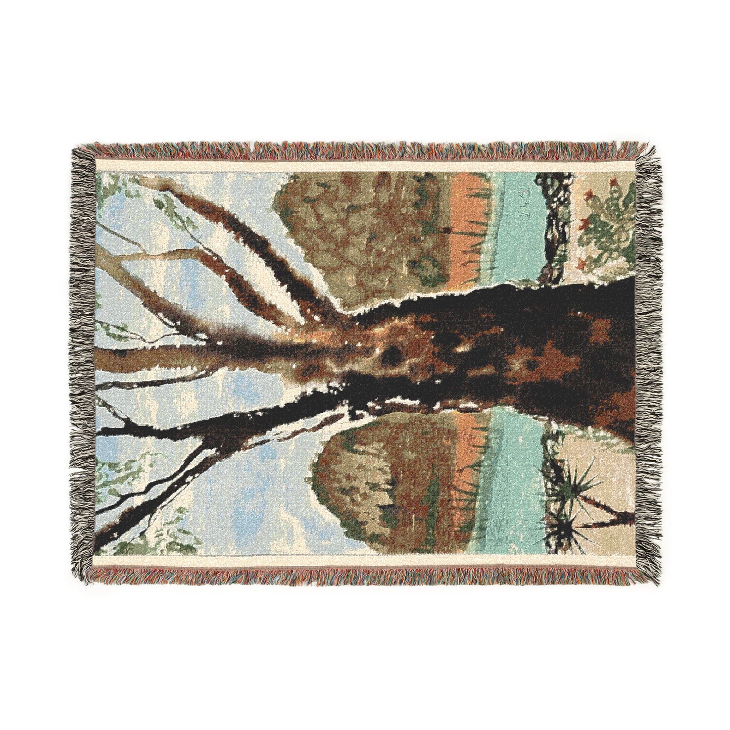 Scenic Tree Landscape Throw Blanket by Dr. Q