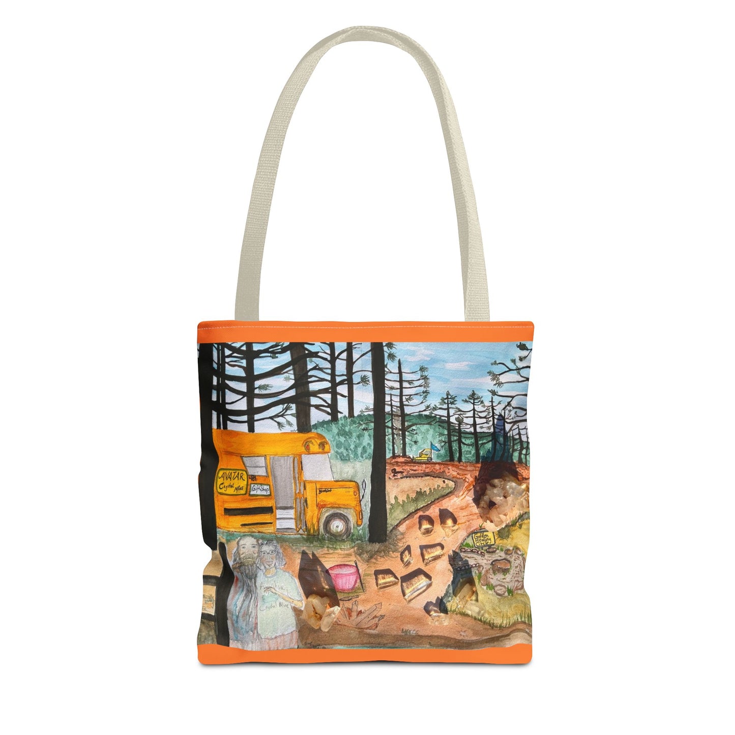 "Avatar Crystal Mine" Scenic Nature Tote Bag, Eco-Friendly Canvas Bag, Artsy Shopper’s Companion, Perfect Gift for Nature Lovers, Boho Style