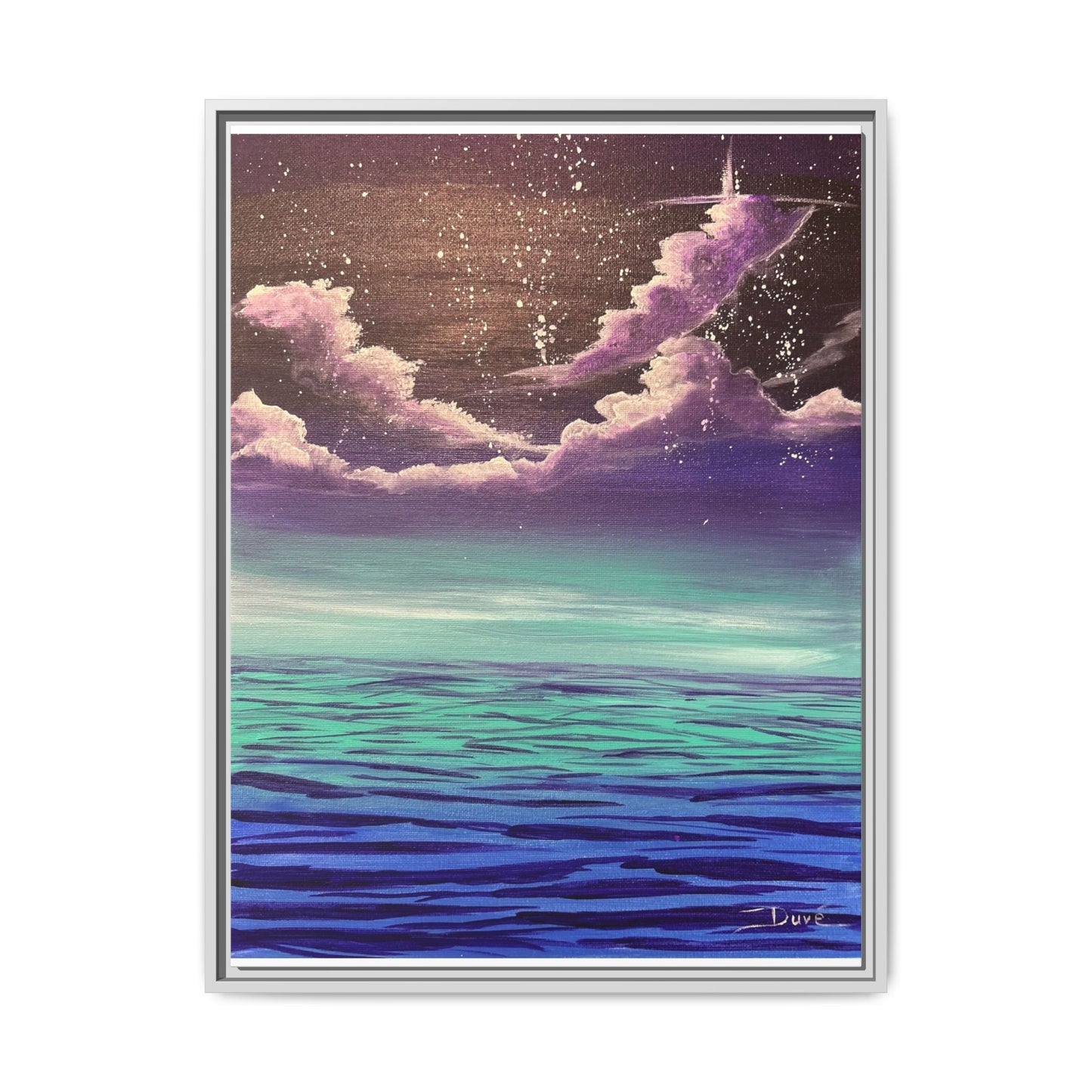 Night Sky Matte Canvas, Framed (Multi-color)