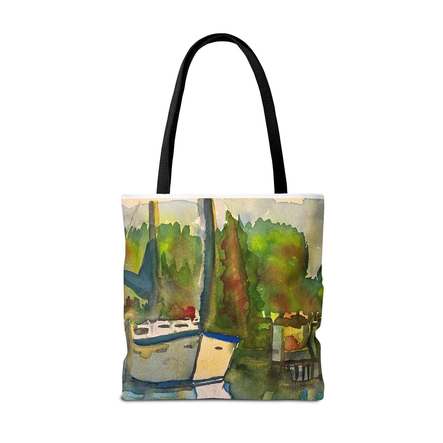 "Time to Sail Free" Watercolor Sailboat Tote Bag | Nautical Beach Bag, Bohemian Shopper, Eco-Friendly Canvas, Gift for Sailors, Summer Essentials