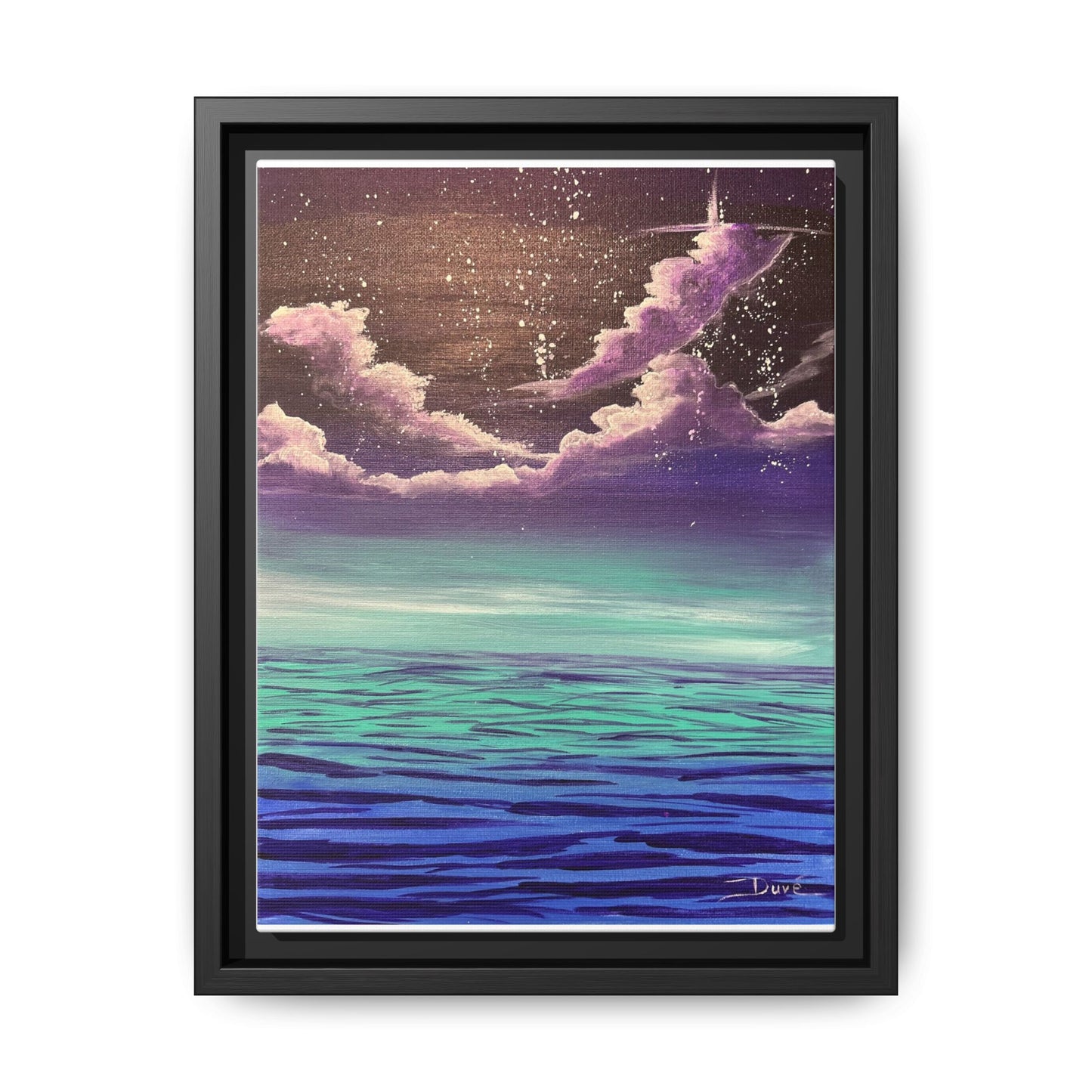 Night Sky Matte Canvas, Framed (Multi-color)