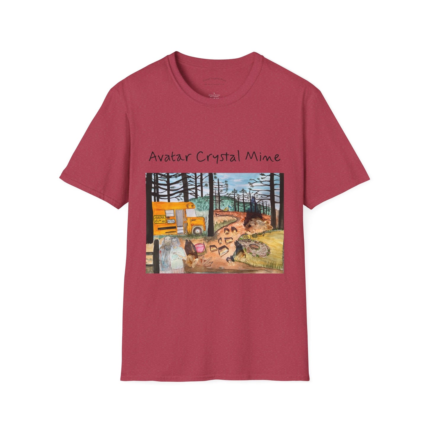 "Avatar Crystal Mine" Mother Nature-Inspired Graphic Tee, Cozy Casual Style for Nature Lovers, Perfect Gift for Earth Day, Hiking, Camping, and Everyday Wear