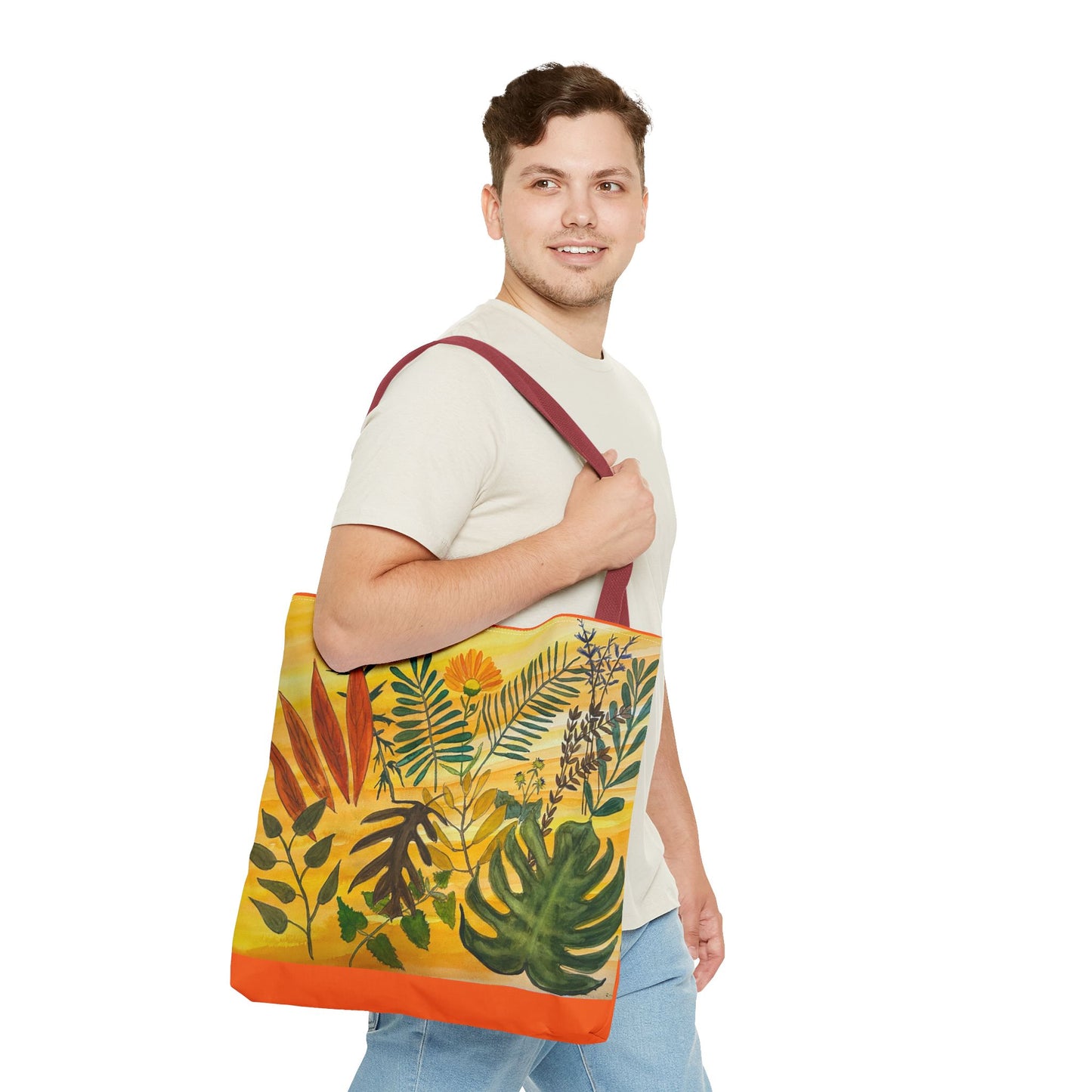 "Tropical Botanicals & Herbs" Tote Bag (AOP)