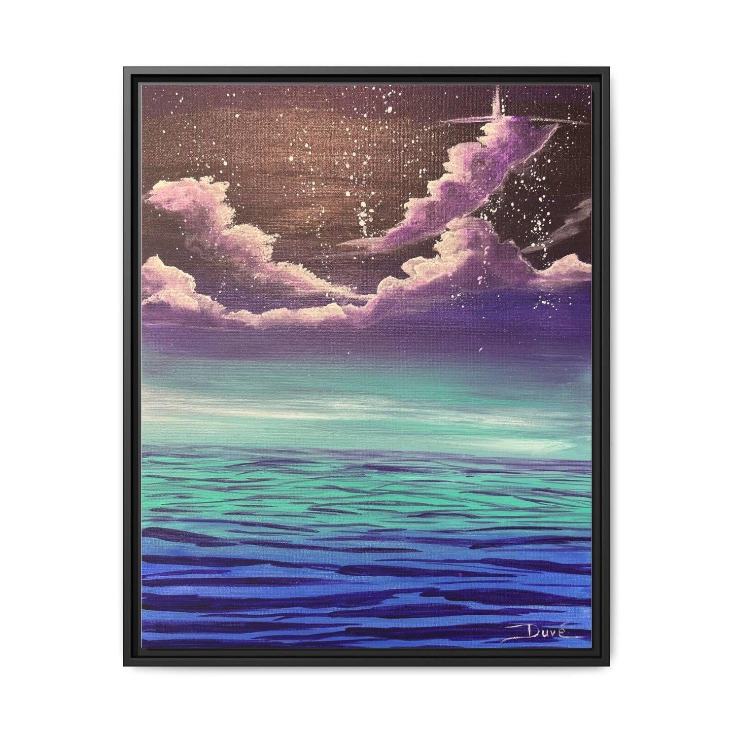 Night Sky Matte Canvas, Framed (Multi-color)