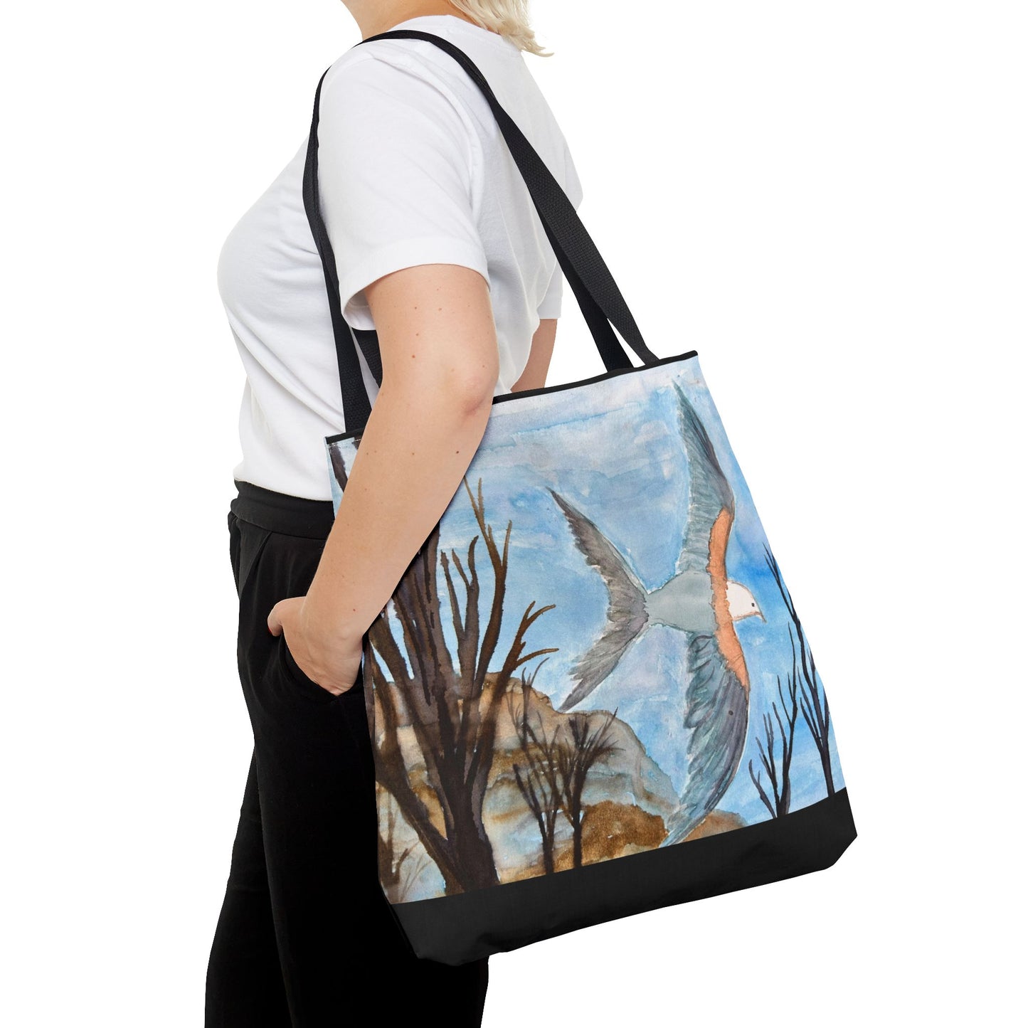 Elegant Bird Design Tote Bag, Nature Lover's Gift, Eco-Friendly Shopping Bag, Unique Art Tote, Everyday Carryall Bag