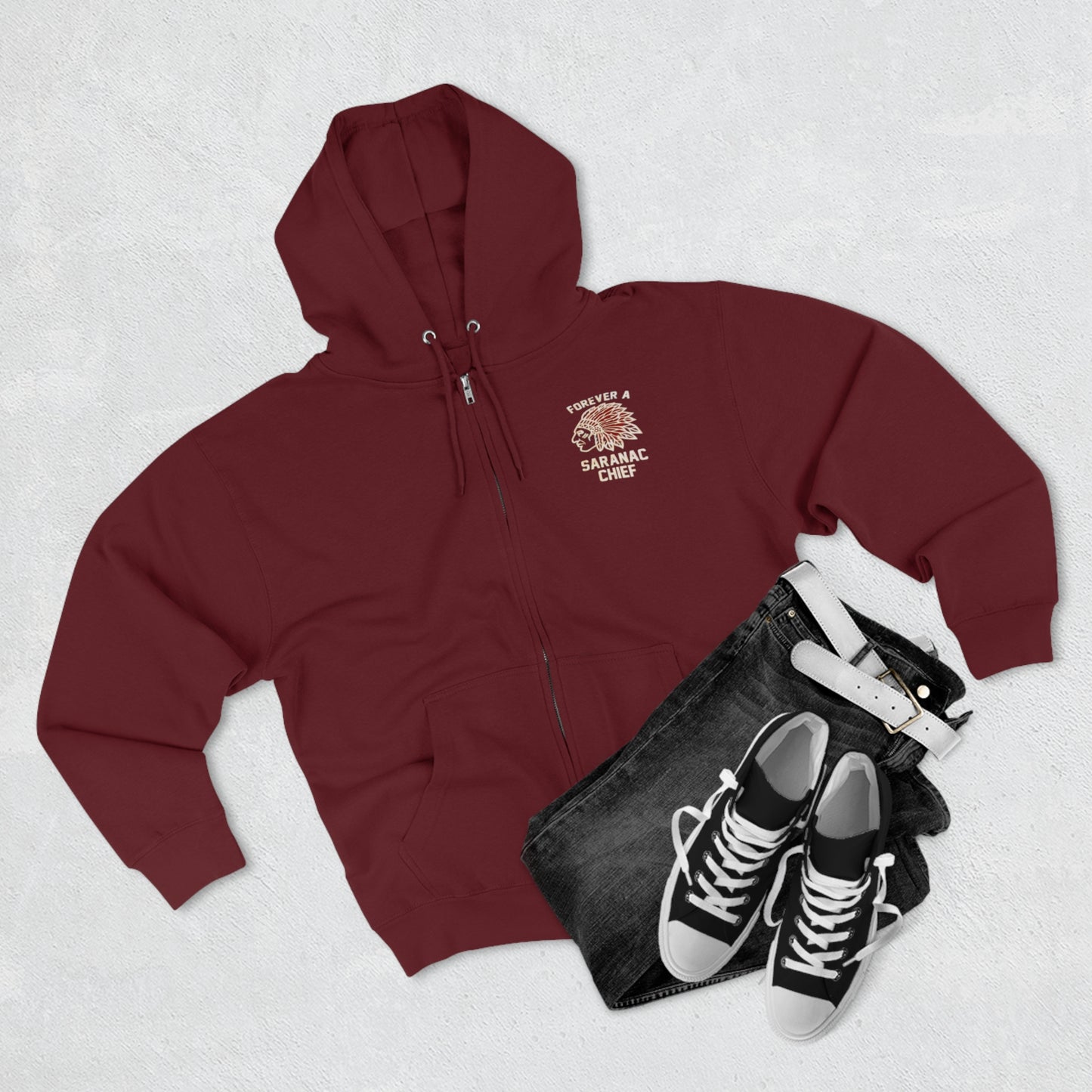 Forever a Saranac Chief Unisex Zip Hoodie