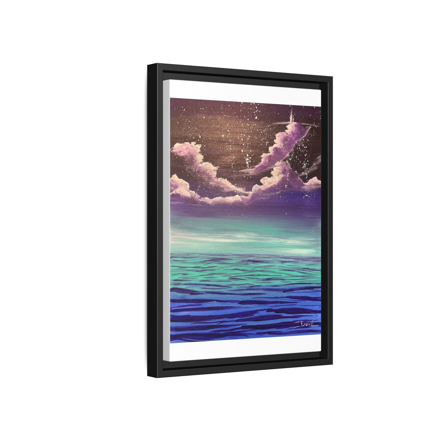 Night Sky Matte Canvas, Framed (Multi-color)