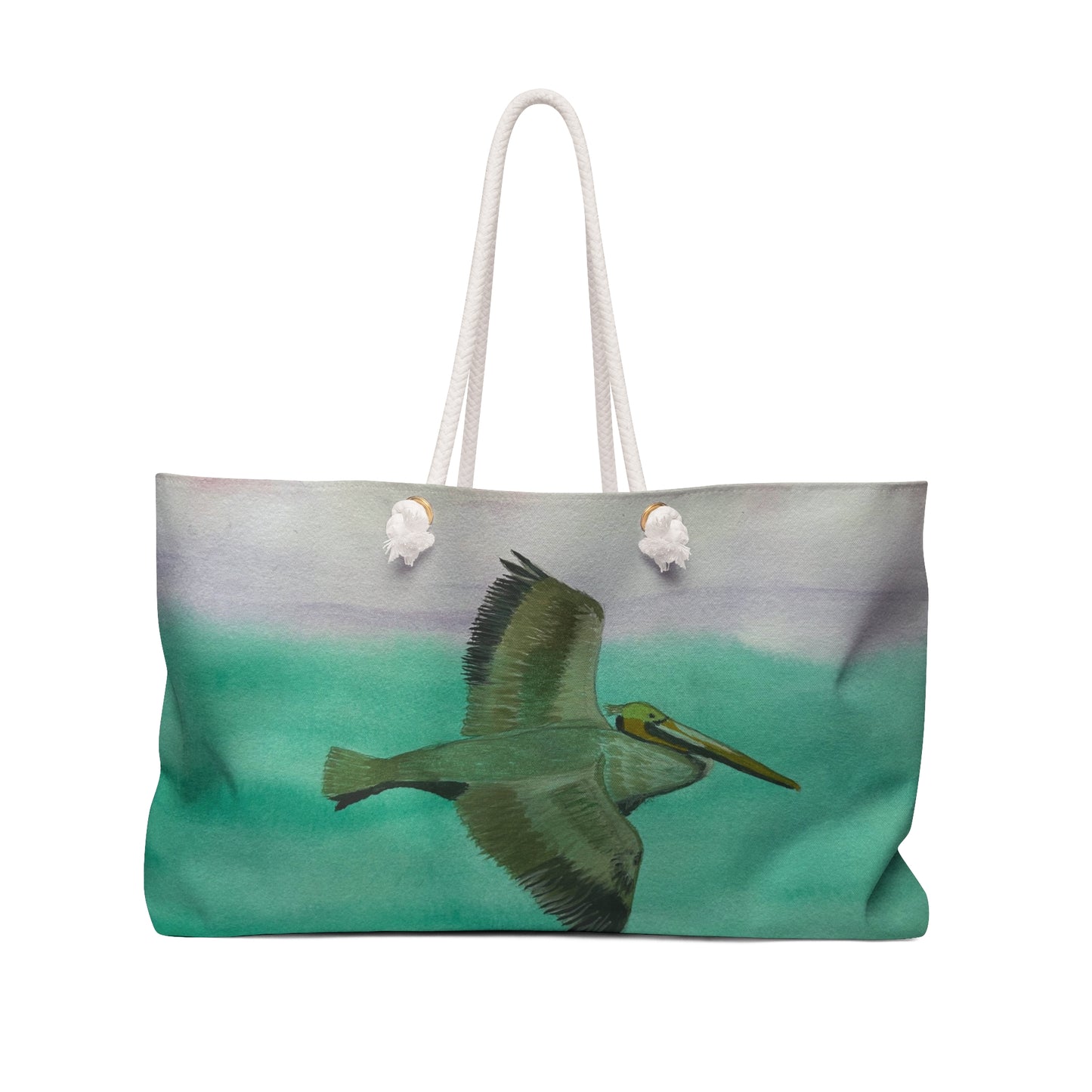 Weekender Bag - Brown Pelican Watercolor Painting
