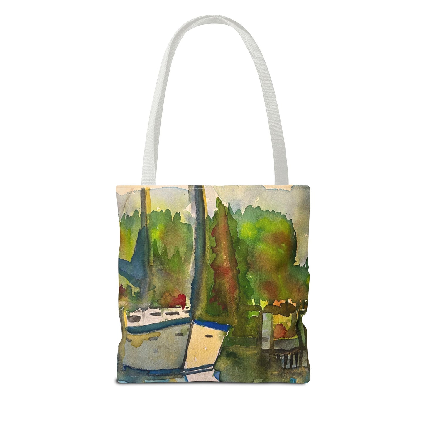 "Time to Sail Free" Watercolor Sailboat Tote Bag | Nautical Beach Bag, Bohemian Shopper, Eco-Friendly Canvas, Gift for Sailors, Summer Essentials